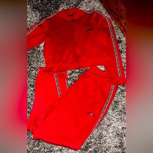 adidas cropped jacket/joggers set